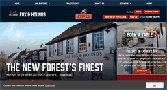 Desktop Screenshot of foxandhoundslyndhurst.co.uk